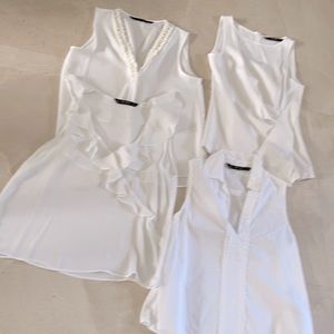 Zara lot of 4 white tops In size Small